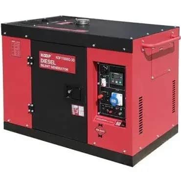 موتور برق ۸ کیلووات ۳ فاز دیزلی سایلنت استارتی دیزلی کوپ مدل KDF11000-Q3D - تصویر 1