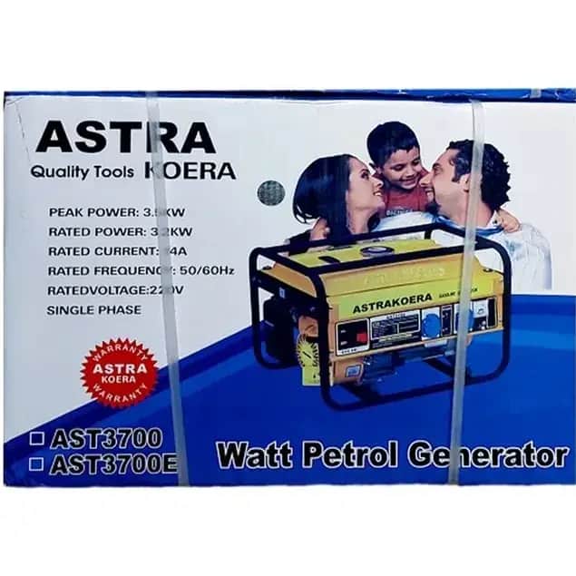 موتور برق ۳.۵ کیلووات بنزینی تک فاز استارتی آسترا مدل AST3700E - تصویر 3