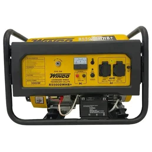موتور برق 3 کیلووات بنزینی  تک فاز هندلی وینکو مدل R5500 - تصویر 1