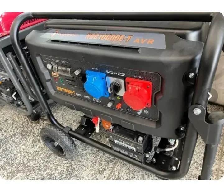 موتور برق 8.5 کیلووات تک فاز و سه فاز بنزینی استارتی کینگ وی KGG10000E-T - تصویر 4