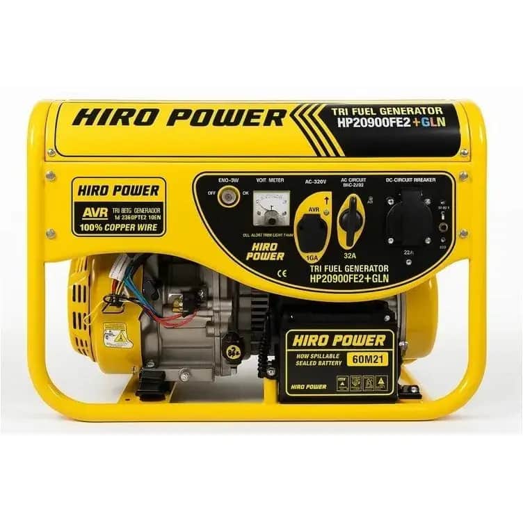 موتور برق 9 کیلووات سه گانه سوز استارتی هیرو پاور مدل HP20900FE2+GLN - تصویر 1
