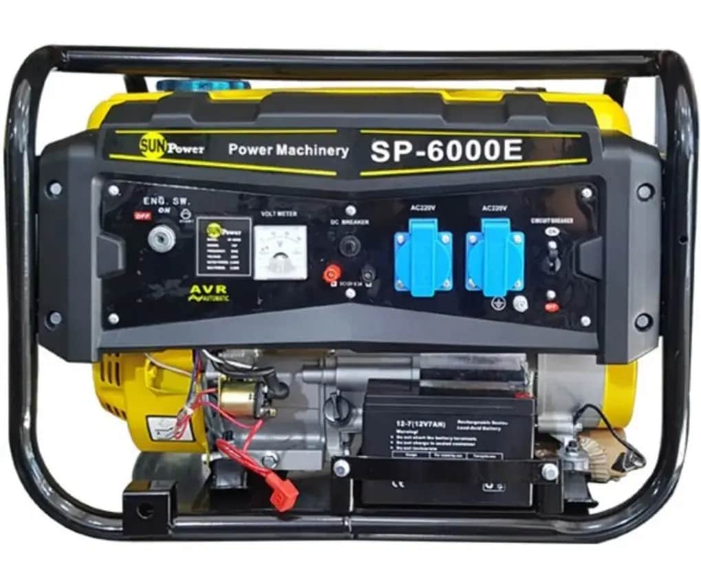 موتور برق ۲.۸ کیلووات بنزینی تک فاز سان پاور مدل SP6000E - تصویر 1