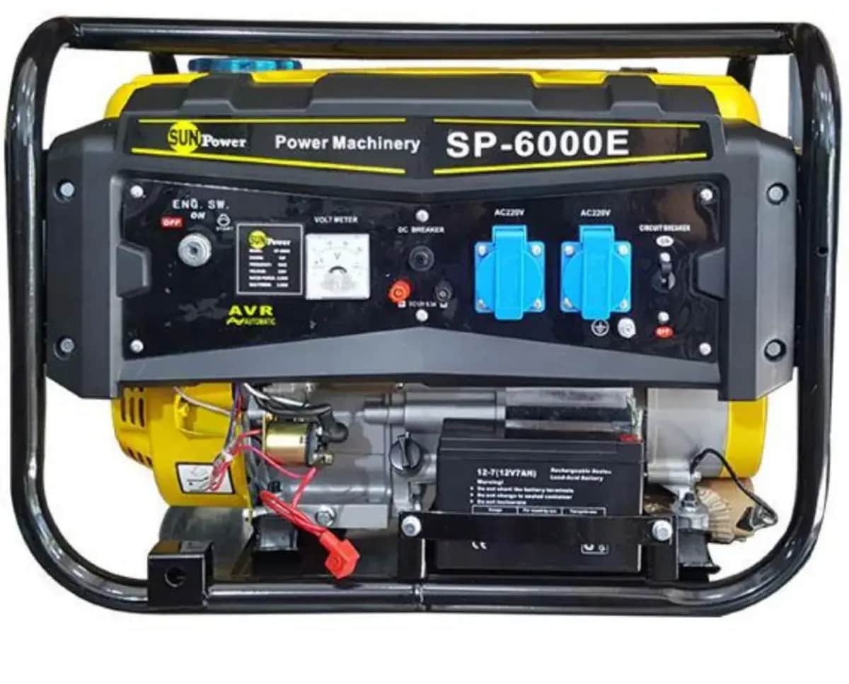 موتور برق ۲.۸ کیلووات بنزینی تک فاز سان پاور مدل SP6000E - تصویر 2