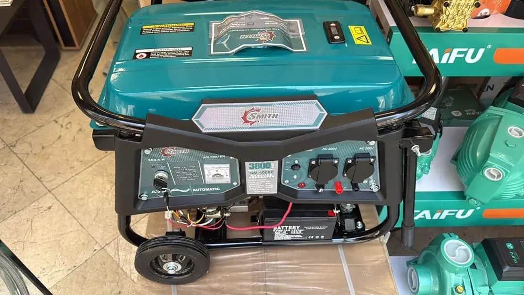 موتور برق 3.8 کیلووات بنزینی تکفاز استارتی اسمیت مدل SM4000E - تصویر 1