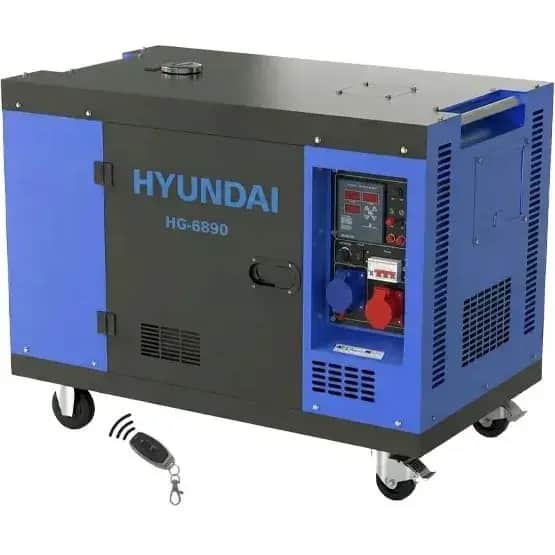 موتور برق ۹ کیلووات دیزلی سه فاز ریموت استارت هیوندای مدل HG6890 - تصویر 1