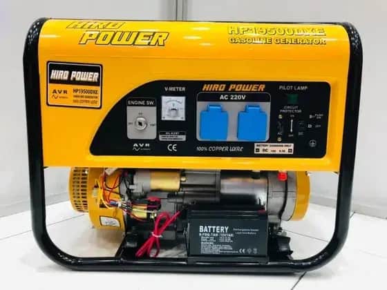 موتور برق ۳.۵ کیلووات تک فاز استارتی هیرو پاور مدل HP19500DXE - تصویر 1