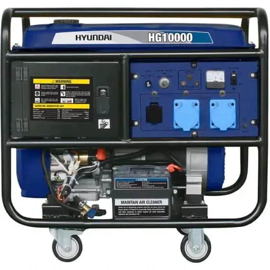 موتور برق ۱۰ کیلووات بنزینی تکفاز استارتی هیوندای مدل HG10000 - تصویر 1
