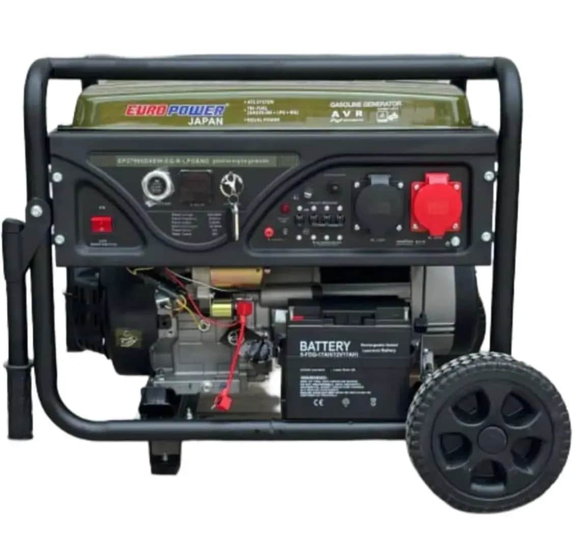 موتور برق 12 کیلووات سه گانه سوز تک فاز استارتی یورو پاور EP29900DXEW-R-LPG&NG - تصویر 1