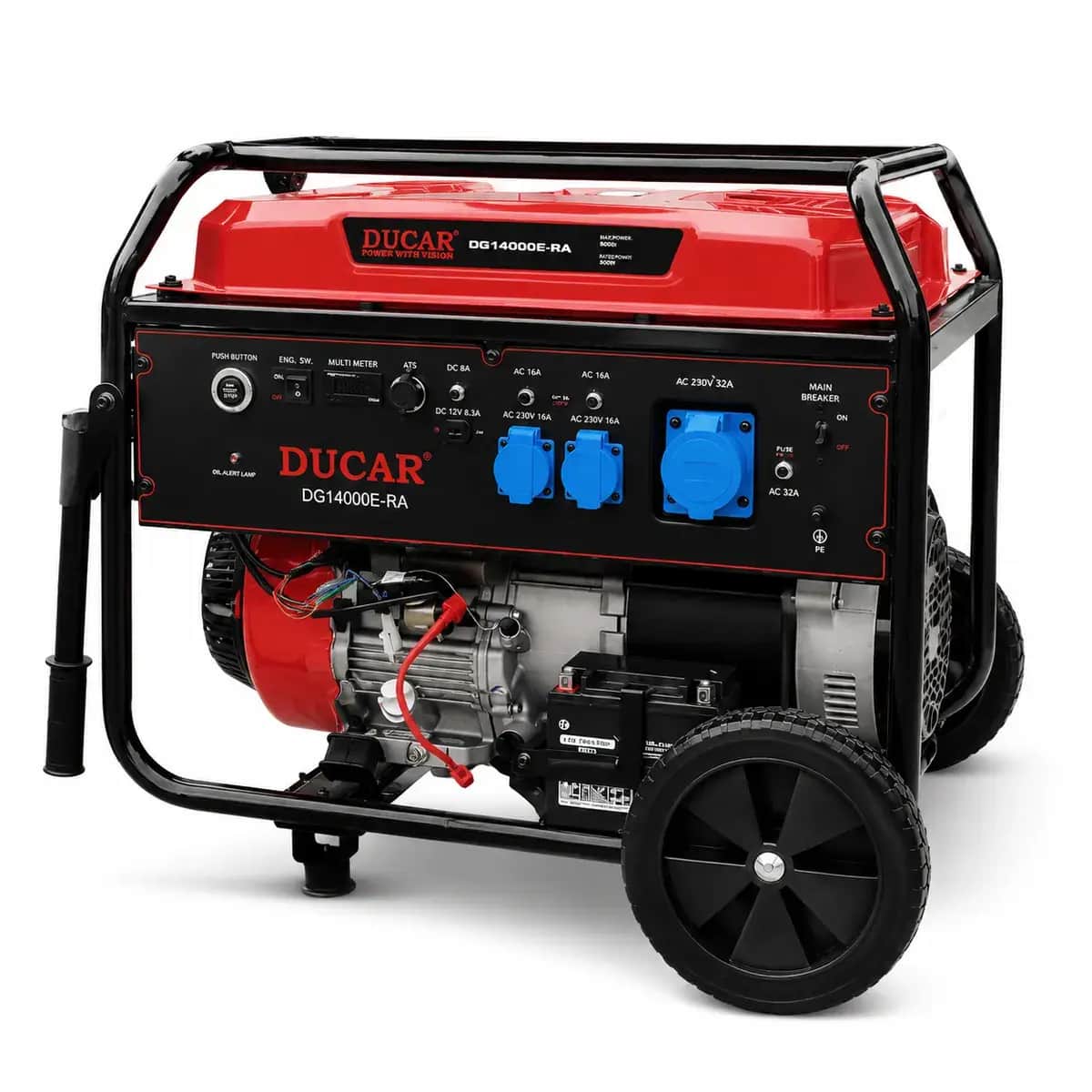 موتور برق 9.5 کیلووات ریموتی دوگانه سوز دوکارمدل DGLG14000E-RA - تصویر 1