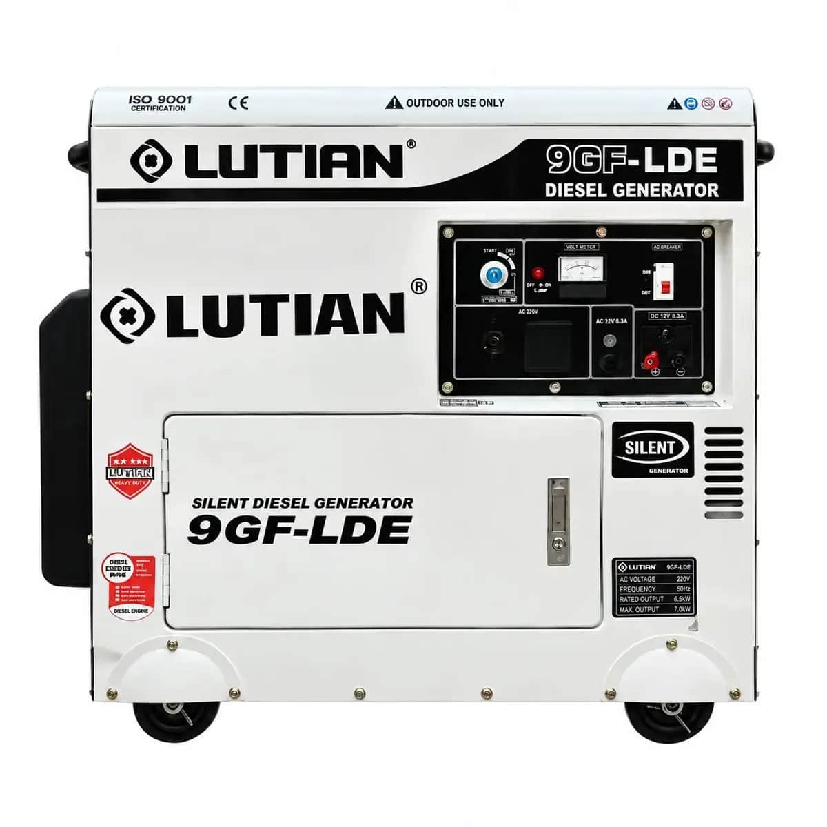 موتور برق 9 کیلووات دیزل سایلنت تک فاز استارتی لوتیان مدل 9GF-LDE - تصویر 1