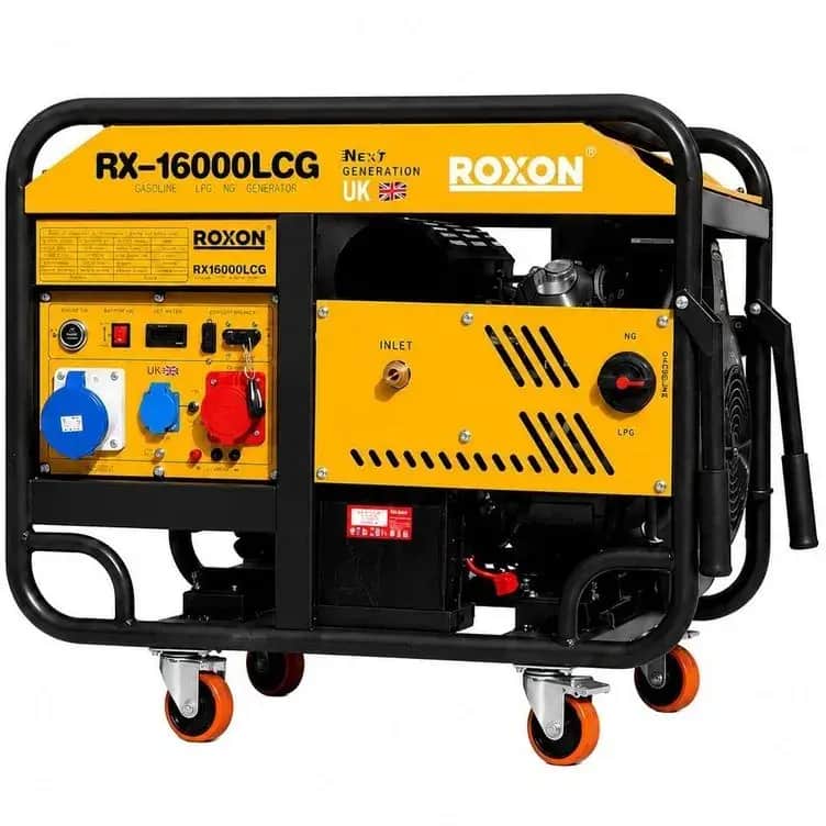 موتور برق 12 کیلووات سه گانه سوز سه فاز استارتی راکسون مدل RX-16000LCG - تصویر 1