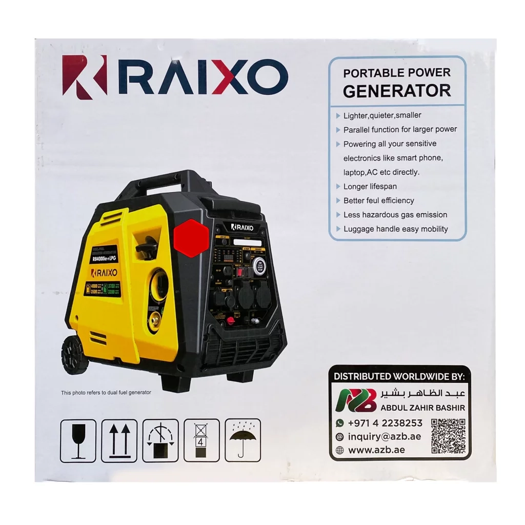 موتور برق ۴ کیلووات سایلنت تک فاز ریموت استارت راکسیو مدل RB4000ie - Image 3
