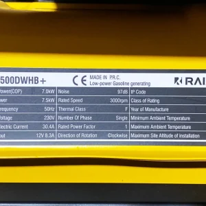 موتور برق 7.5 کیلووات استارتی راکسیو مدل R10500DWHB