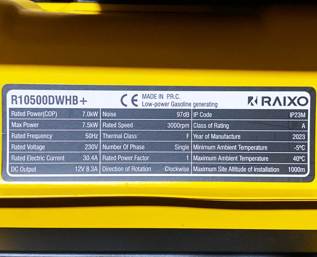 موتور برق 7.5 کیلووات استارتی راکسیو مدل R10500DWHB - Image 2
