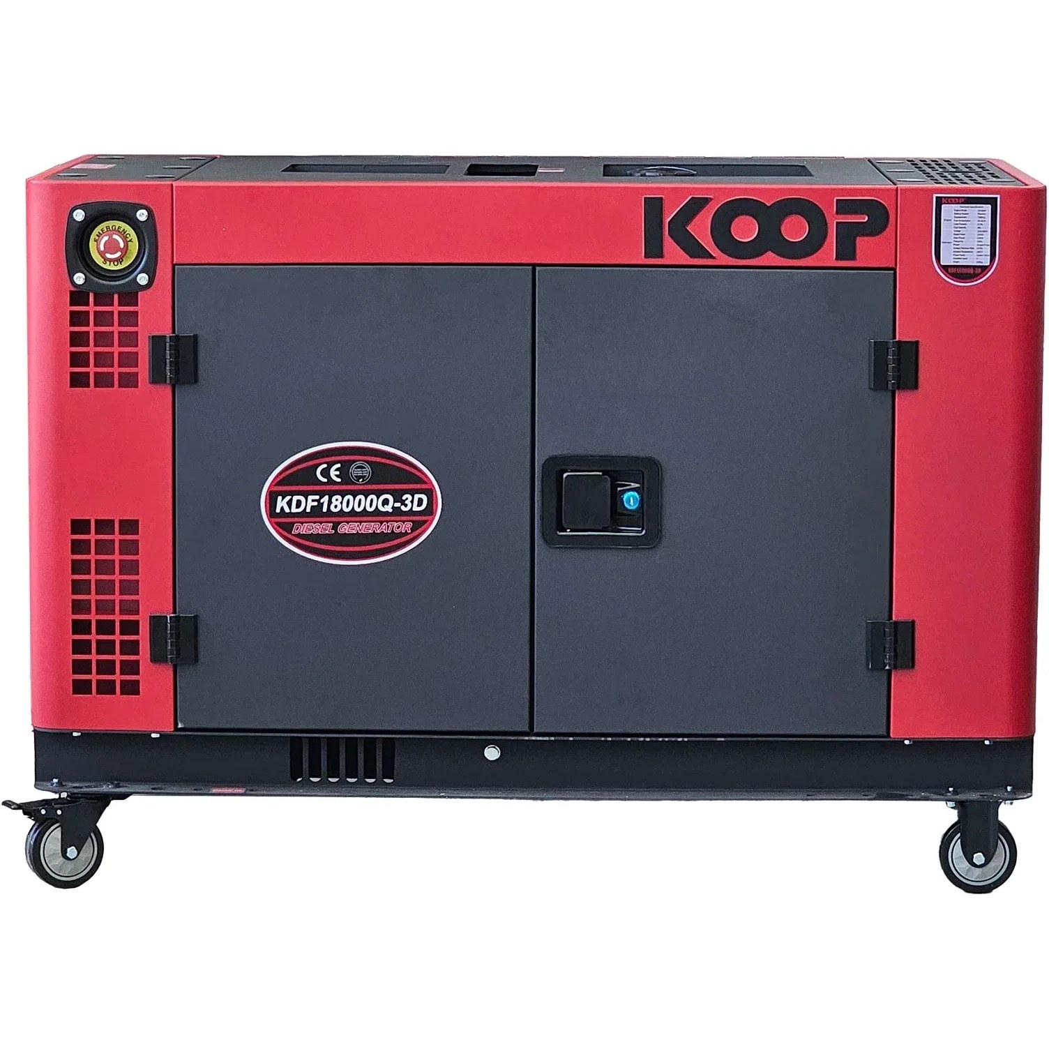 موتور برق ۱۳ کیلووات تک فاز و سه فاز استارتی دیزلی کوپ KDF18000Q-3D