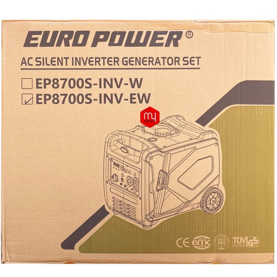 موتور برق 5 کیلووات سایلنت اینورتر دار تک فاز دستی یورو پاور مدل EP8700S INV EW - Image 3