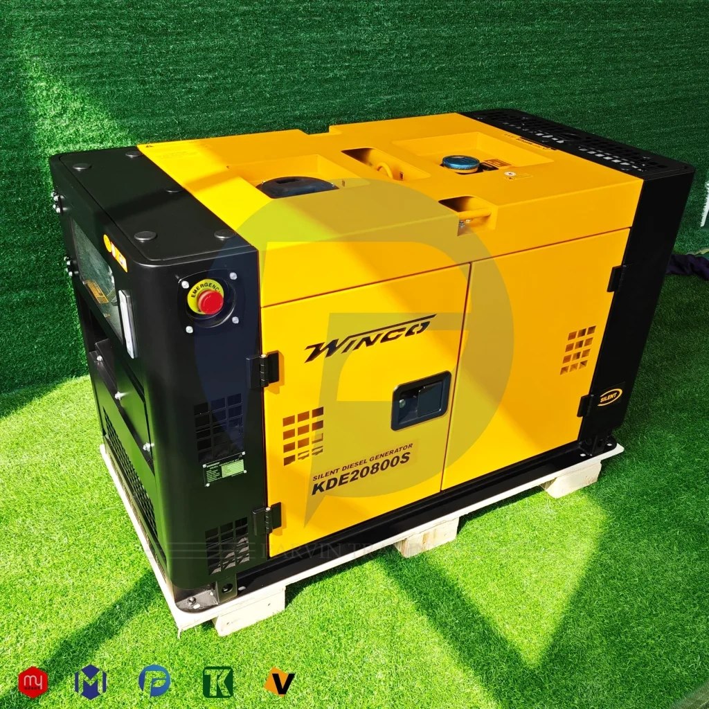 موتور برق ۲۰ کاوا تک فاز و سه فاز دیزلی استارتی وینکو مدل KDE20800S - Image 4