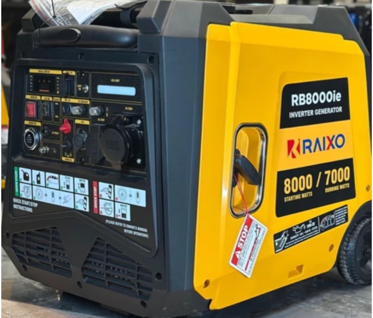 موتوربرق 8 کیلووات سایلنت سه گانه سوز راکسیو مدل RB8000ie+LPG