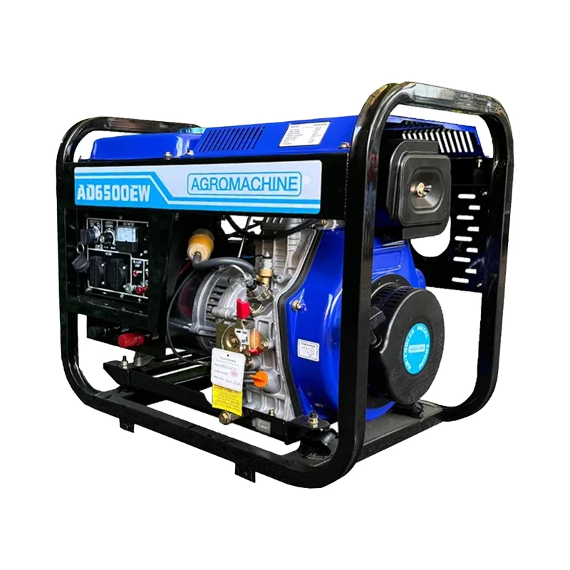 موتور برق 4.5 کیلووات دیزلی تک فاز استارتی آگرو مدل AD6500EW